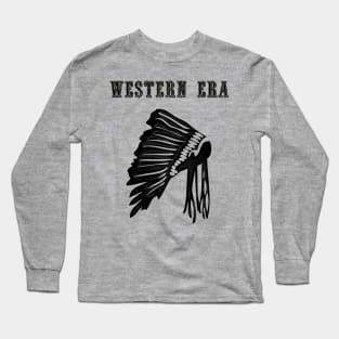 Western Era - Indian War Bonnet Long Sleeve T-Shirt